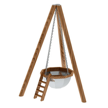 Банный чан 8 граней на бревнах